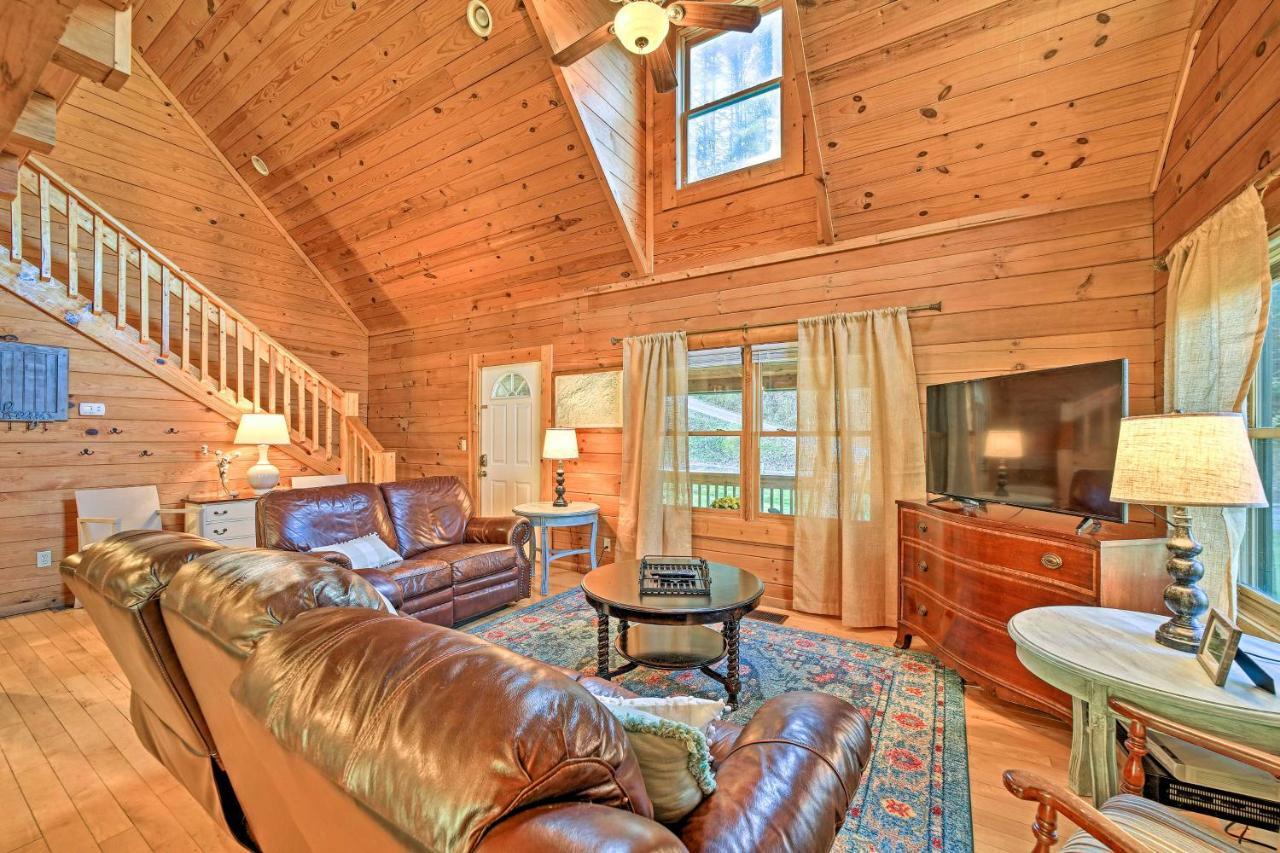 Villa Creekside Bryson City Cabin With Private Hot Tub Exterior foto