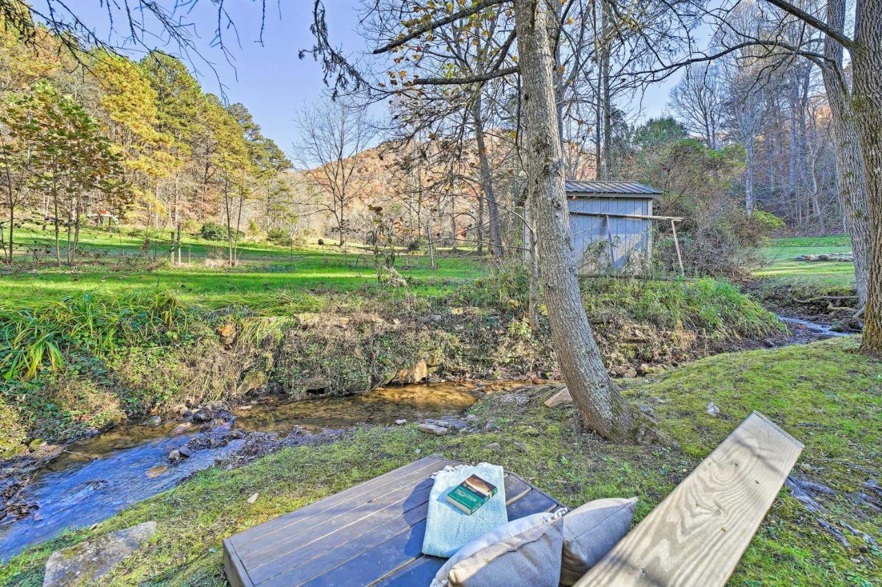 Villa Creekside Bryson City Cabin With Private Hot Tub Exterior foto